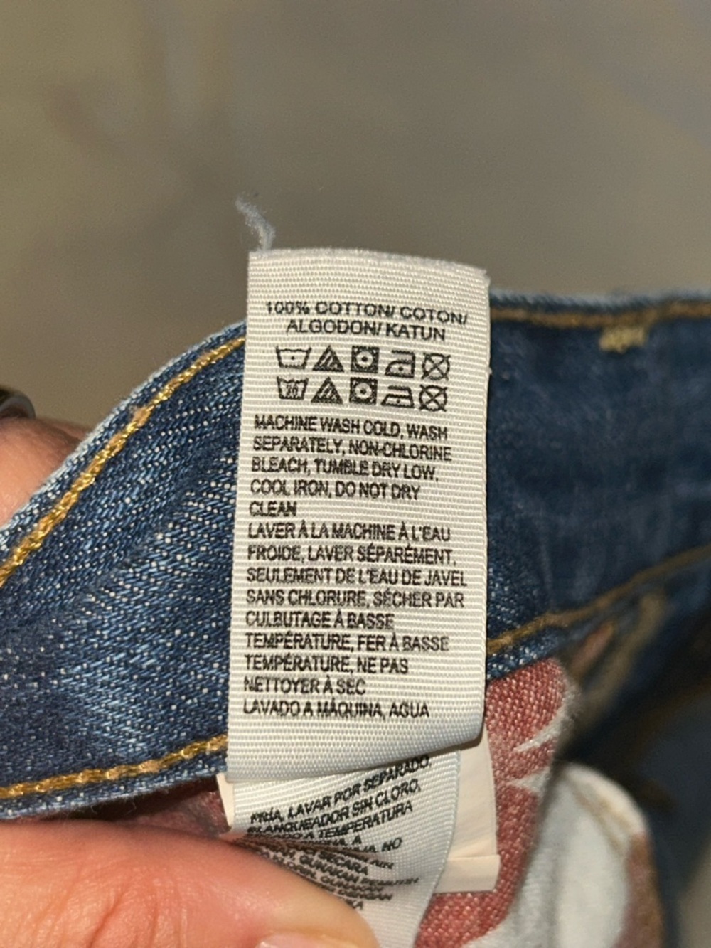 Lucky Brand Women's Boyfriend Jeans - Distressed Dark Blue Denim - Picture 6 of 10